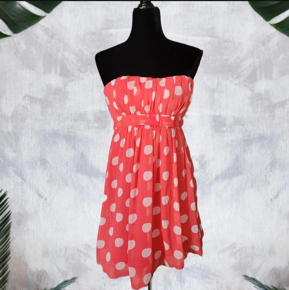 Twenty One Polka Dot Strapless Mini Dress - Picture 2 of 5